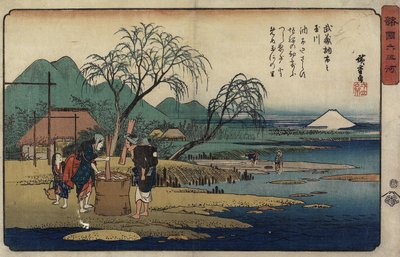 Río Joya de Cho_fu en la provincia de Musashi, 1835-1837 de Utagawa Hiroshige