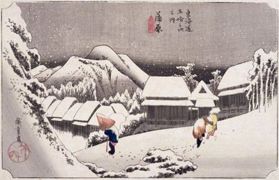 Kambara, de Cincuenta y tres estaciones en la carretera Tokaido, c.1834 de Utagawa Hiroshige