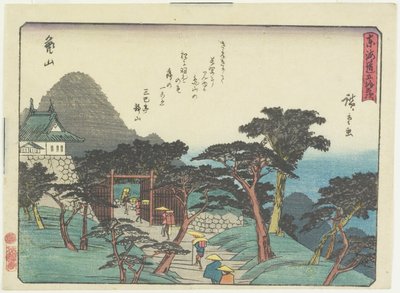 Kameyama, 1837-1844 de Utagawa Hiroshige