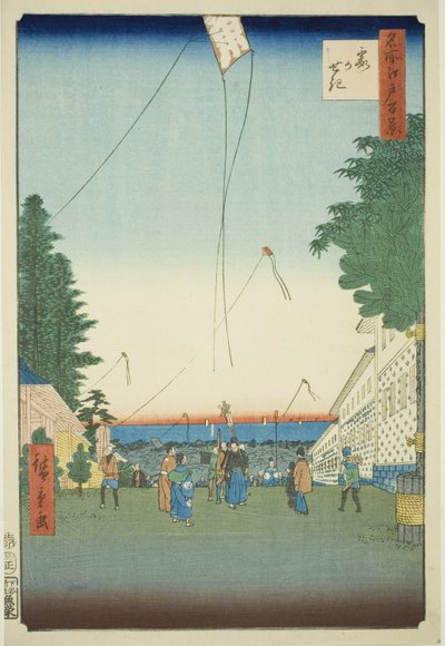 Kasumigaseki, de la serie "Cien Vistas Famosas de Edo (Meisho Edo hyakkei)" de Utagawa Hiroshige