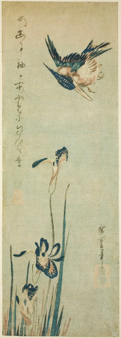 Martín Pescador e Iris de Utagawa Hiroshige