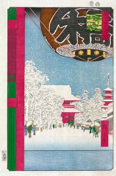 Templo Kinryuzan en Asakusa, Cien vistas famosas de Edo de Utagawa Hiroshige