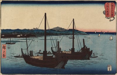 Kisarazu en la provincia de Kazusa, julio de 1858 de Utagawa Hiroshige