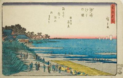 Marea Baja en Susaki, de la serie "Lugares Famosos en la Capital del Este" de Utagawa Hiroshige
