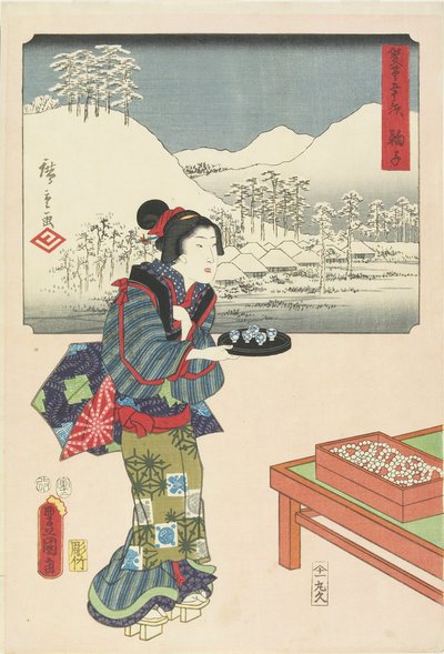 Mariko, diciembre de 1854 de Utagawa Hiroshige