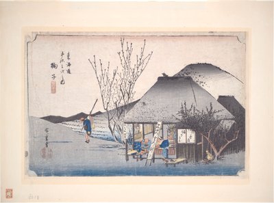 Mariko Tea Shop, de la serie Cincuenta y tres Estaciones del Tokaido de Utagawa Hiroshige