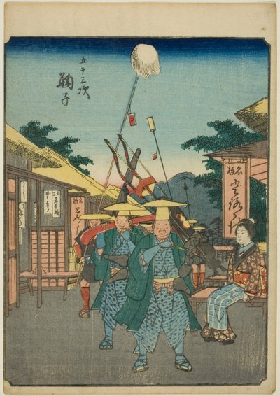 Mariko, de la serie "Cincuenta y tres estaciones del Tokaido" de Utagawa Hiroshige