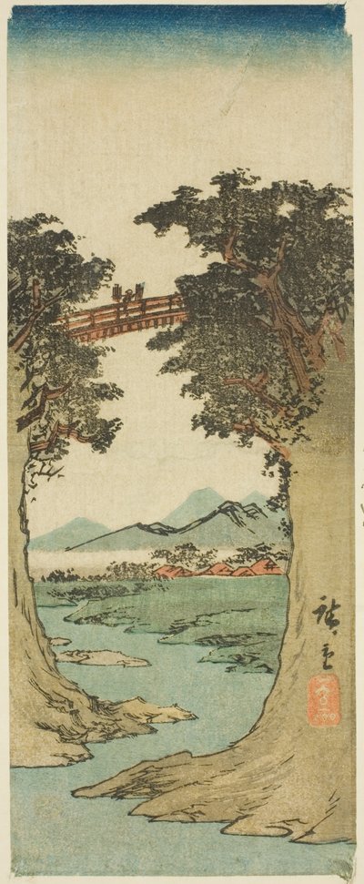 Puente del Mono de Utagawa Hiroshige