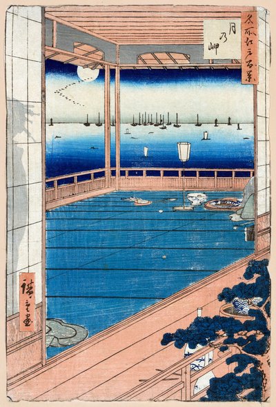 Luz de luna Cien vistas famosas de Edo, 1856-1858 de Utagawa Hiroshige
