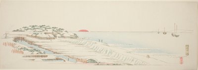 Nieve matutina en Susaki, de la serie "Trece vistas de los alrededores de Edo" de Utagawa Hiroshige