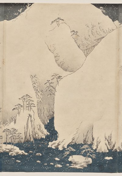 Montaña y río en el camino de Kiso de Utagawa Hiroshige
