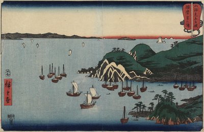 Muronotsu en la Provincia de Harima, julio de 1858 de Utagawa Hiroshige