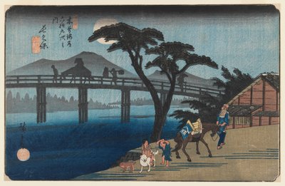 Nagakubo, no.28, de la serie Sesenta y nueve estaciones de la carretera de Kisokaido, 1835-40 de Utagawa Hiroshige