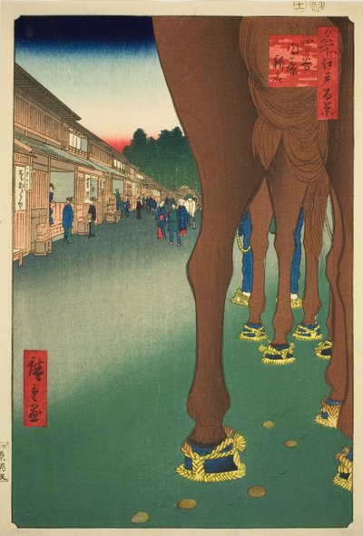 Naito Shinjuku en Yotsuya, de la serie "Cien Vistas Famosas de Edo" de Utagawa Hiroshige