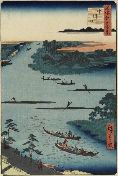 Desembocadura del Río Nakagawa, marzo de 1857 de Utagawa Hiroshige