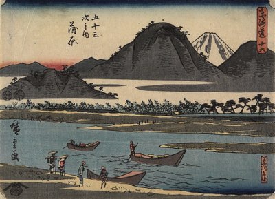No.16 Kanbara, 1847-1852 de Utagawa Hiroshige
