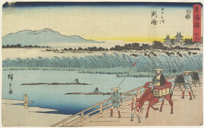 No.39 Okazaki, 1847-1852 de Utagawa Hiroshige