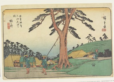 No.62 Samegai, 1830-44 (grabado en madera a color) de Utagawa Hiroshige