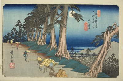 No. 26: Mochizuki, de la serie "Sesenta y nueve estaciones del Kisokaido (Kisokaido rokujukyu tsugi no uchi)" de Utagawa Hiroshige