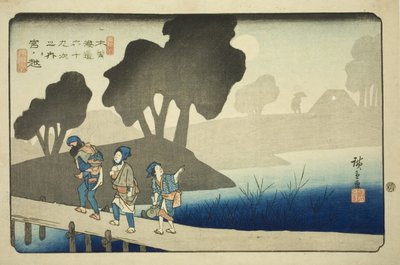 No. 37: Miyanokoshi, de la serie "Sesenta y nueve estaciones del Kisokaido" de Utagawa Hiroshige