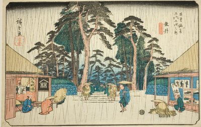 No. 58: Tarui, de la serie "Sesenta y nueve estaciones del Kisokaido (Kisokaido rokujukyu tsugi no uchi)" de Utagawa Hiroshige