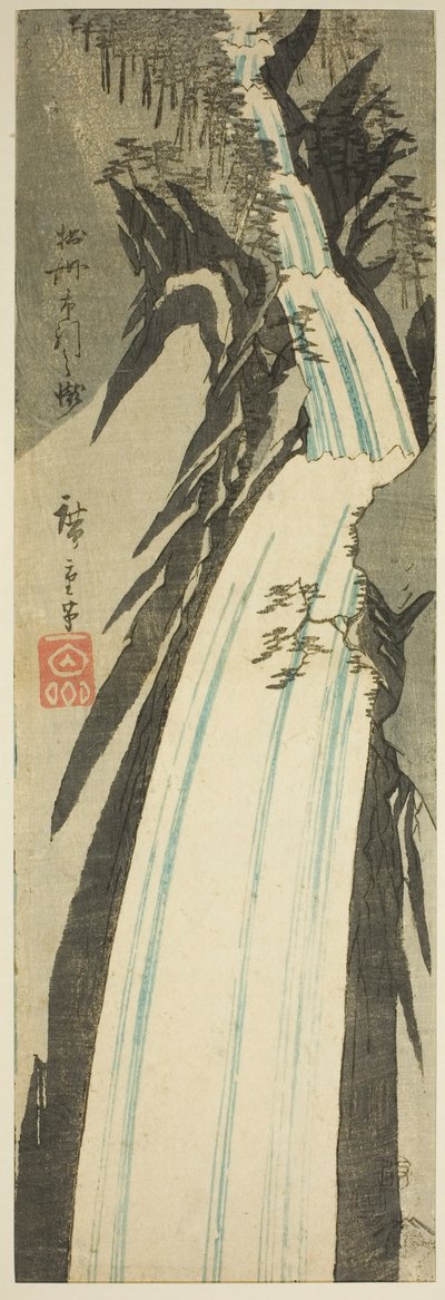 Cascada Nunobiki en la provincia de Settsu (Sesshu Nunobiki no taki), de una serie sin título de vistas de las provincias de Utagawa Hiroshige