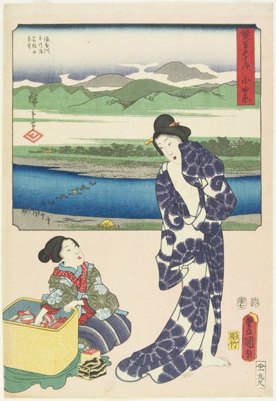 Odawara, julio de 1854 de Utagawa Hiroshige