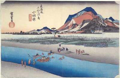 Odawara, río Sakawa, de la serie Cincuenta y tres estaciones del Tokaido de Utagawa Hiroshige