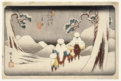 Oi, de Sesenta y nueve estaciones en la carretera Kisokaido, c.1843 de Utagawa Hiroshige
