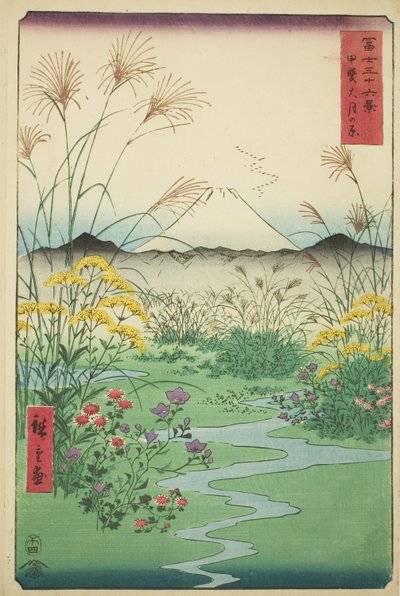 Llanura de Otsuki en la provincia de Kai, de la serie "Treinta y seis vistas del monte Fuji" de Utagawa Hiroshige