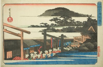 Recintos del Santuario Shiba Shinmei (Shiba Shinmei keidai), de la serie "Lugares Famosos en la Capital del Este (Toto meisho)" de Utagawa Hiroshige