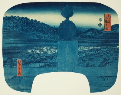 Puente Sanjo (Sanjo Ohashi), de la serie "Lugares famosos en Kioto (Miyako meisho)" de Utagawa Hiroshige
