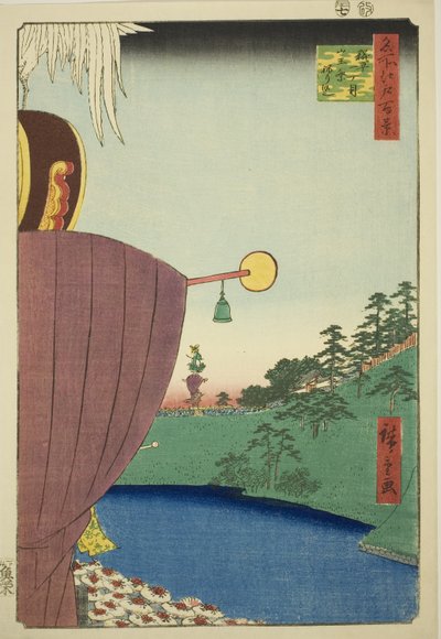 Procesión del Festival Sanno en Kojimachi Itchome (Kojimachi Itchome Sanno Matsuri nerikomi), de la serie "Cien vistas famosas de Edo (Meisho Edo hyakkei)" de Utagawa Hiroshige