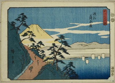 Pico Satta en la Provincia de Suruga, de la serie "Treinta y Seis Vistas del Monte Fuji" de Utagawa Hiroshige