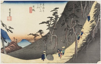 Paso de montaña Sayo, Nissaka, c. 1833 de Utagawa Hiroshige