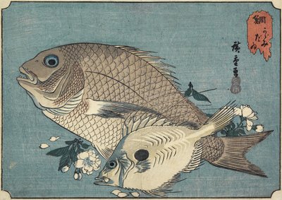 Besugos, principios del siglo XIX de Utagawa Hiroshige