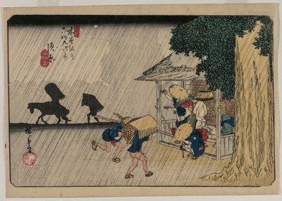 Suhara, de la serie Sesenta y nueve estaciones del Kisokaido de Utagawa Hiroshige