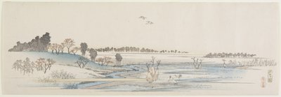 Colina al atardecer, 1837-1844 de Utagawa Hiroshige