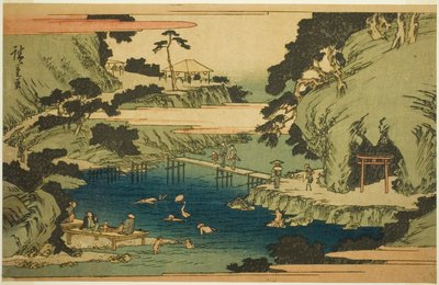 Takinogawa en Oji, de la serie "Lugares Famosos en la Capital del Este (Toto meisho)" de Utagawa Hiroshige