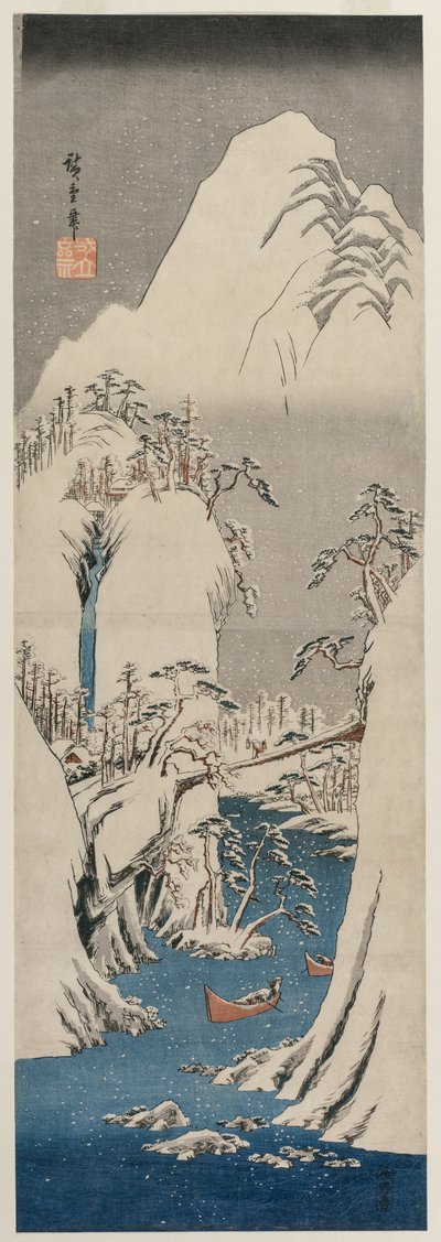 El río Fuji en la nieve, 1841 de Utagawa Hiroshige