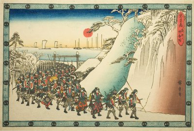El ataque nocturno, Parte 6: Ofrenda de incienso (Youchi roku, shoko ba), de la serie "La venganza de los leales retenedores (Chushingura)" de Utagawa Hiroshige