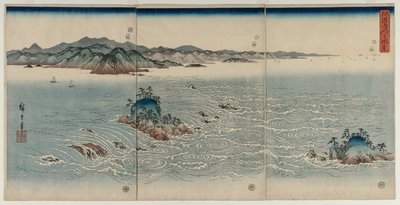 Los remolinos de Awa, 1857 de Utagawa Hiroshige