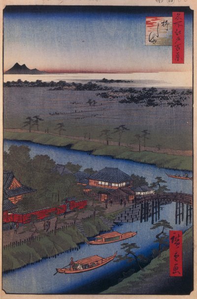 La Isla Yanagishima Cien Vistas Famosas de Edo, 1856-1858 de Utagawa Hiroshige