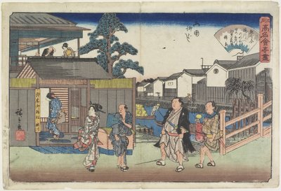 Umegawa en Yanagibashi en Ryo_goku, c. 1835-1842 de Utagawa Hiroshige