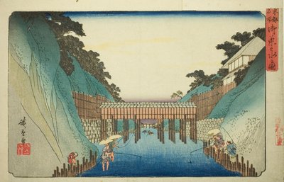 Vista de Ochanomizu, de la serie "Lugares famosos de la capital oriental" de Utagawa Hiroshige
