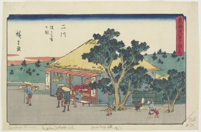 Vista de la meseta de Sarugababa, Futakawa, 1841-1842 de Utagawa Hiroshige