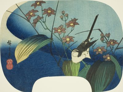 Lavandera y monochoria de Utagawa Hiroshige