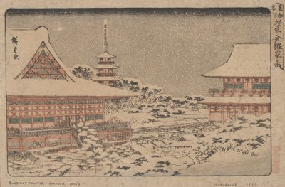Feria de Fin de Año en el Templo Kinryuzan de Utagawa Hiroshige