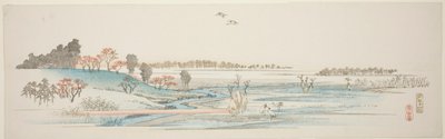 Yuhigaoka, de una serie sin título de vistas famosas de los suburbios de Edo de Utagawa Hiroshige