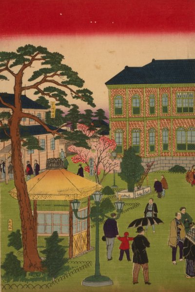 Segunda exposición industrial nacional en el Parque Ueno de Utagawa Hiroshige III